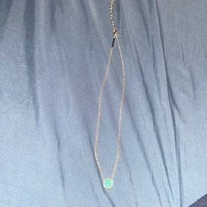 Hexagon Kendra Scott necklace, teal